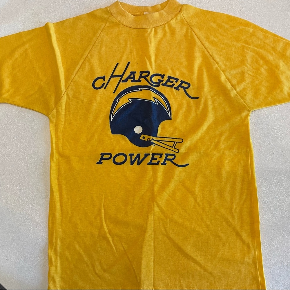 Vintage 80s Yellow Charger Power T-Shirt